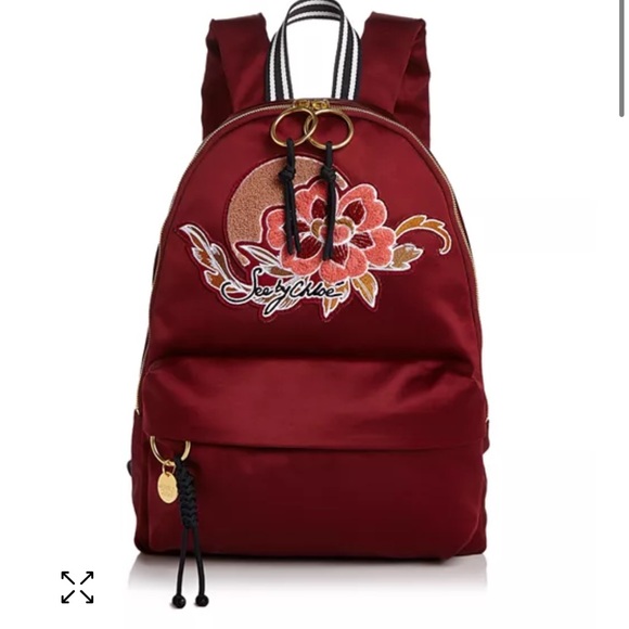 See By Chloe Handbags - See by Chloe Embroidered Satin Backpack